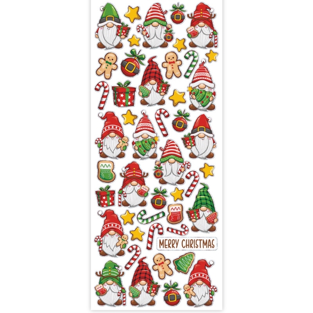 ΑΥΤΟΚΟΛΛΗΤΑ STICKERS 2401 XMAS GNOMES 31X11cm
