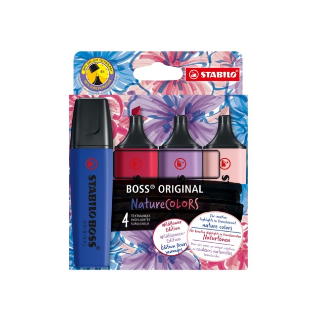 ΜΑΡΚΑΔΟΡΟΙ STABILO BOSS SET/4τεμ WILDFLOWER