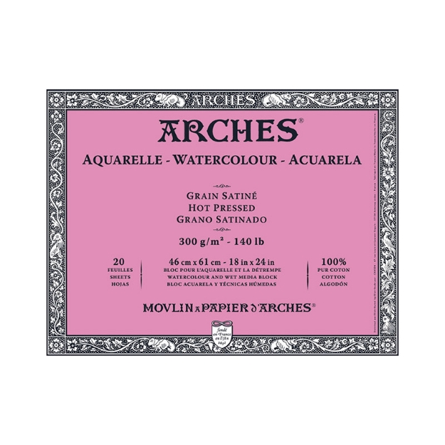 ΜΠΛΟΚ CANSON ARCHES 4K AQUA 46x61 300gr 20Φ HOT PR.