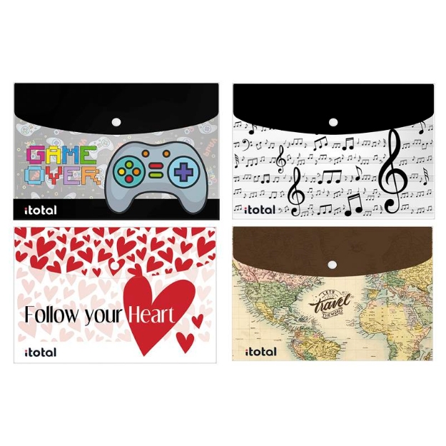 ΦΑΚΕΛΟΣ ΜΕ ΚΟΥΜΠΙ i-TOTAL XL2621A 34x23cm