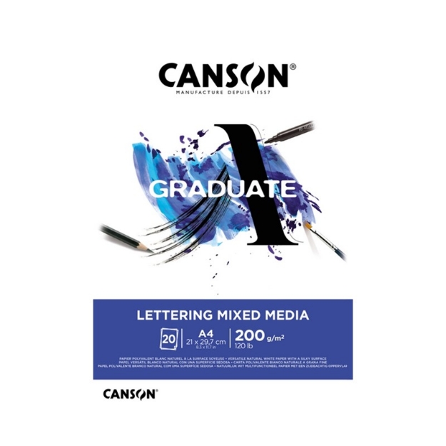 ΜΠΛΟΚ CANSON GRADUATE LETTER.MIXED MEDIA Α4 200gr 