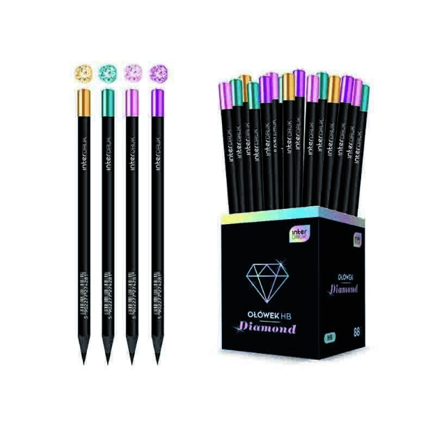 ΜΟΛΥΒΙΑ INTERDRUK DIAMOND PASTEL HB ΒΙΤΡ. 88τεμ 274304