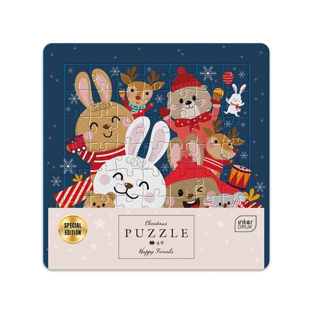 ΠΑΖΛ INTERDRUK 49 XMAS FRAME HAPPY FRIENDS