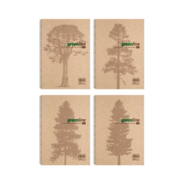 ΤΕΤΡΑΔΙΑ ΣΠΙΡΑΛ SALKO GREENLINE 17Χ25/4Θ 240σελ