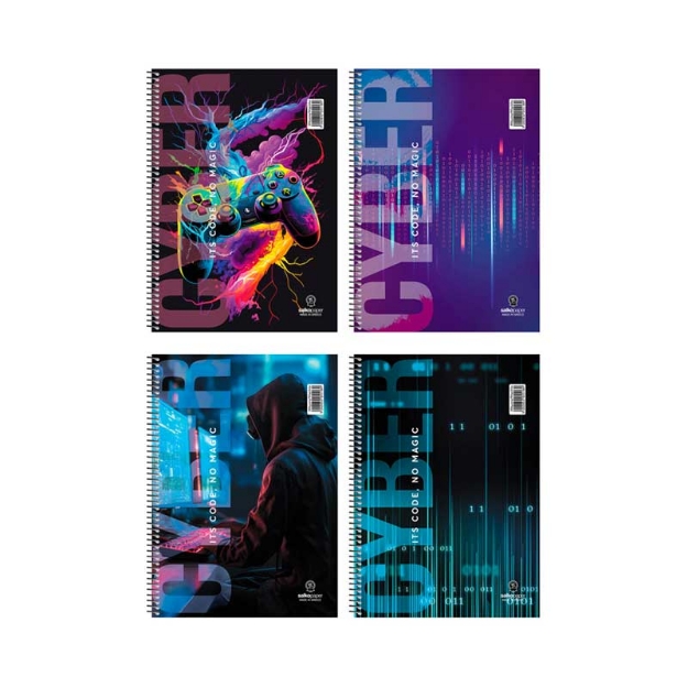 ΤΕΤΡΑΔΙΑ ΣΠΙΡΑΛ SALKO CYBER 17Χ25/1Θ 60σελ