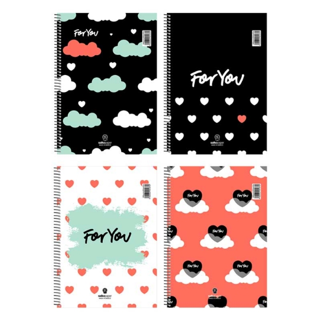 ΤΕΤΡΑΔΙΑ ΣΠΙΡΑΛ SALKO FOR YOU 21Χ29/2Θ 120σελ