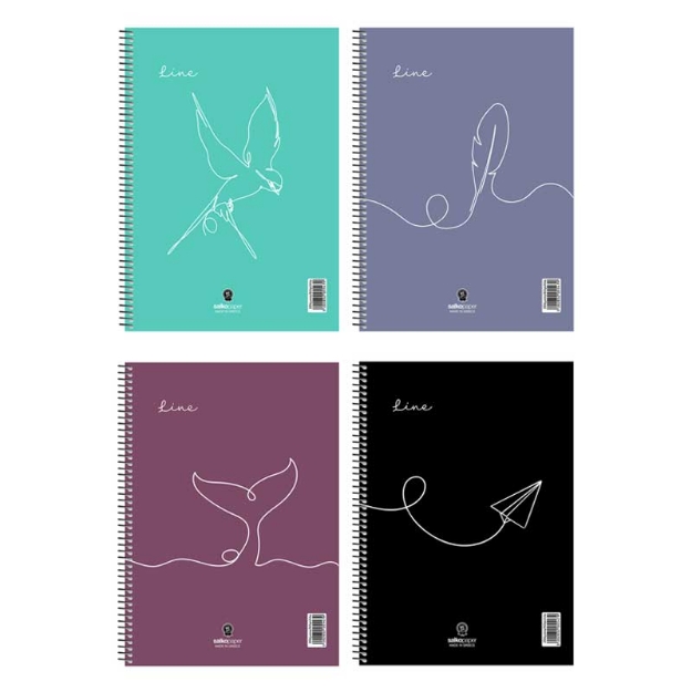 ΤΕΤΡΑΔΙΑ ΣΠΙΡΑΛ SALKO LINE 21Χ29/1Θ  60σελ