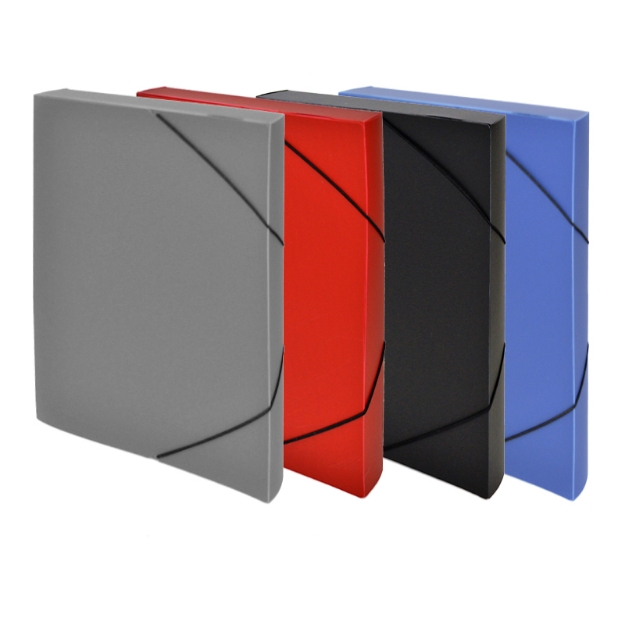 ΚΟΥΤΙΑ  PP ΜΕ ΛΑΣΤΙΧΟ 25X35Χ3cm ΑΔΙΑΦΑΝΗ ΧΡΩΜΑΤΑ