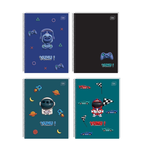 ΤΕΤΡΑΔΙΑ ΣΠΙΡΑΛ INTERDRUK YUHU BOYS 17Χ25/1Θ  60σ