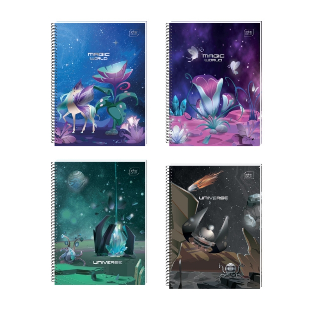 ΤΕΤΡΑΔΙΑ ΣΠΙΡΑΛ INTERDRUK METAL FANTASY 17Χ25/2Θ 120σ