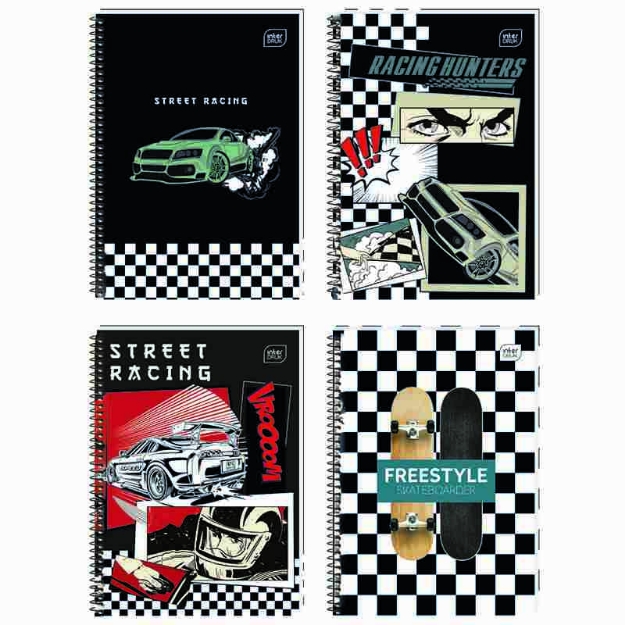 ΤΕΤΡΑΔΙΑ ΣΠΙΡΑΛ INTERDRUK RACING 21Χ29/2Θ 120σ