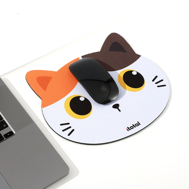 MOUSE PAD i-TOTAL XL2552L ORANGE CAT DIE-CUT 24,7x