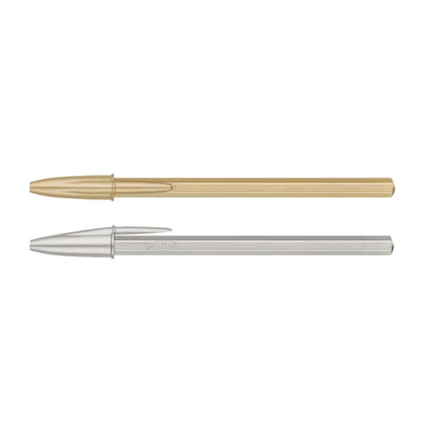 ΣΤΥΛΟ BIC CRISTAL GLACE GOLD M ΜΠΛΕ 1,0mm