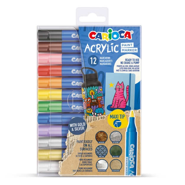 ΜΑΡΚΑΔΟΡΟΙ CARIOCA 45293 ACRYLIC/12 MAXI