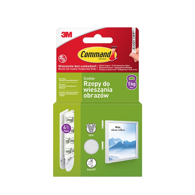 ΤΑΙΝΙΕΣ 3Μ 17204-201 WHITE ΕΠ/ΝΕΣ ΚΑΔΡΑ 8τεμ (5kgr