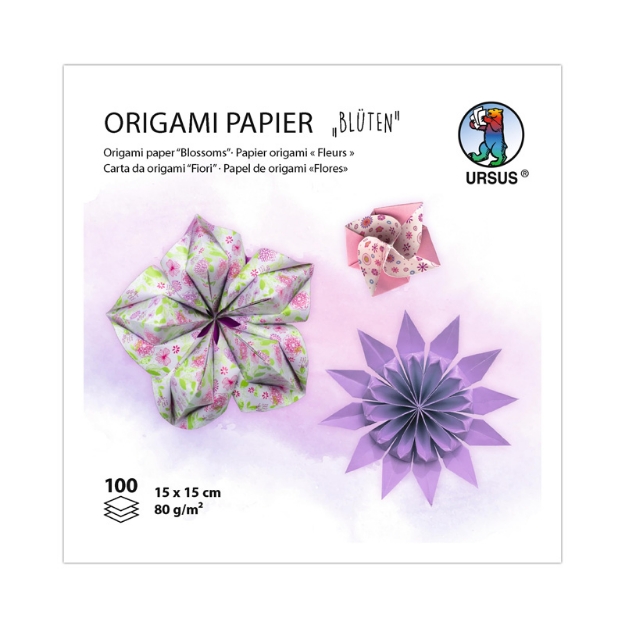 ΧΑΡΤΙ URSUS 15x15/80gr ORIGAMI 02 BLOSSOM 100Φ