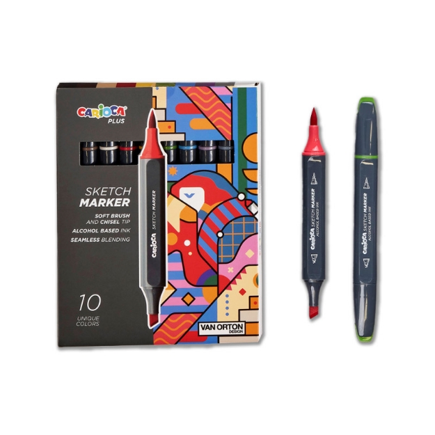 ΜΑΡΚΑΔΟΡΟΙ CARIOCA PLUS 45241 SKETCH MARKER BOX 10
