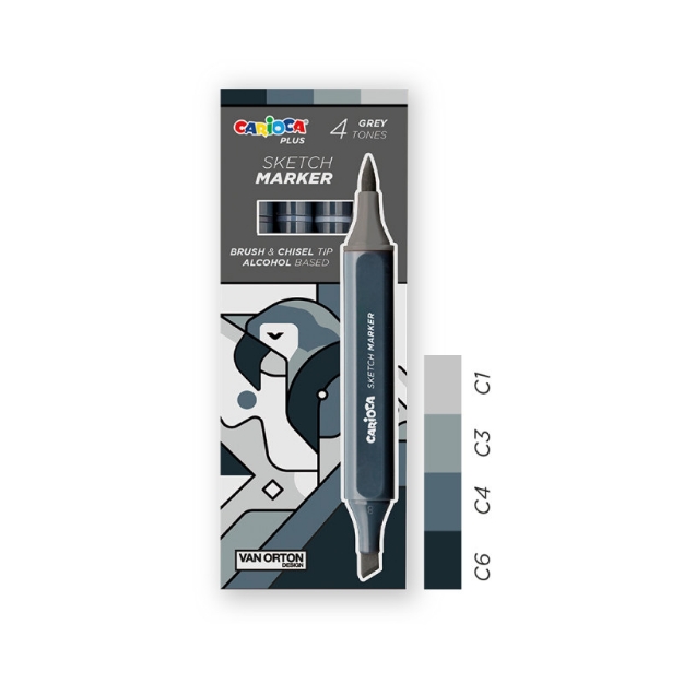 ΜΑΡΚΑΔΟΡΟΙ CARIOCA PLUS SKETCH/11 GREY TONES 45246/11