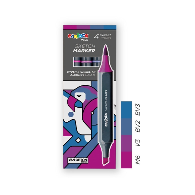 ΜΑΡΚΑΔΟΡΟΙ CARIOCA PLUS SKETCH/4 VIOLET TONES 45246/09