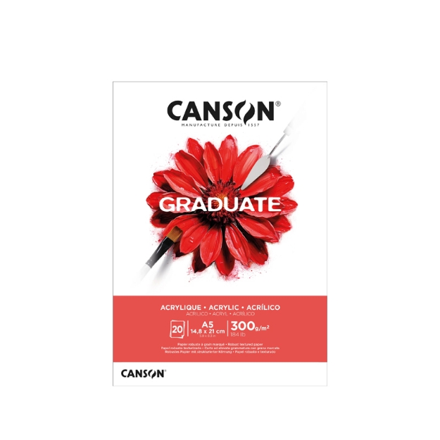 ΜΠΛΟΚ CANSON GRADUATE ACRYLIC Α5 300gr 20φ