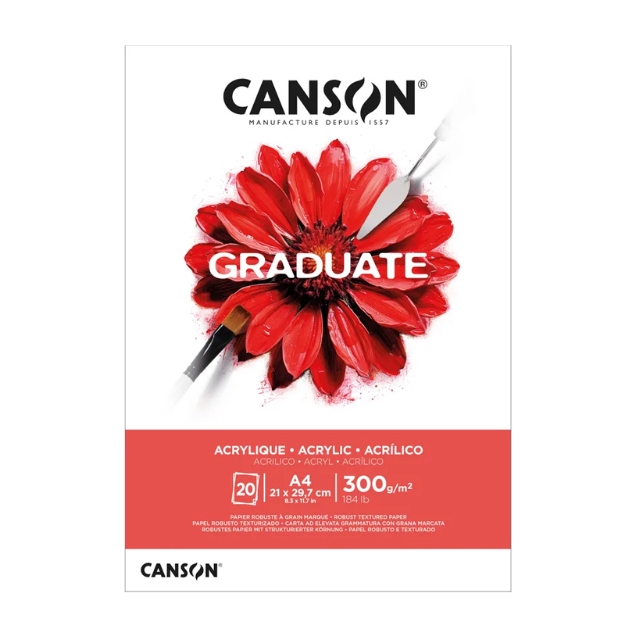 ΜΠΛΟΚ CANSON GRADUATE ACRYLIC Α4 300gr 20φ
