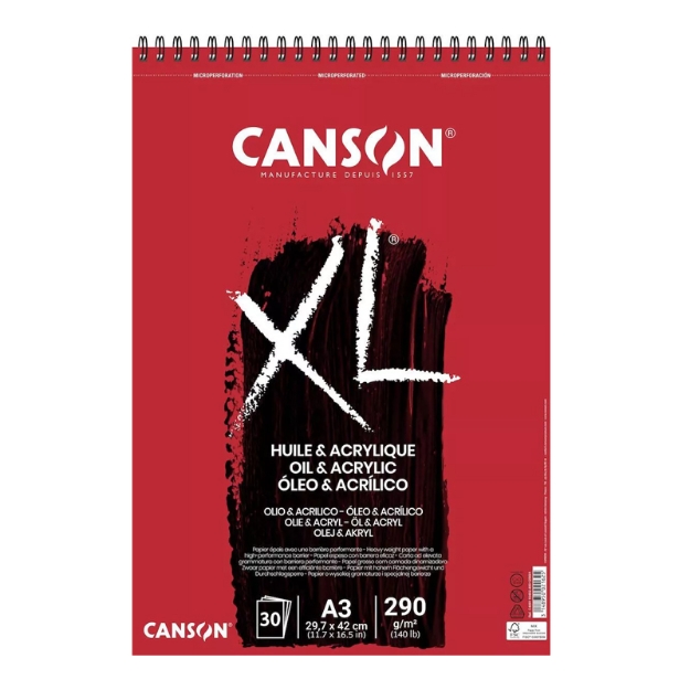 ΜΠΛΟΚ CANSON XL OIL & ACRYLIC SP. Α3 300gr 30φ