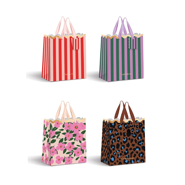 ΤΣΑΝΤΑ ΧΑΡΤΙΝΗ INT 377623 GOLD SHAPE 18X23X10