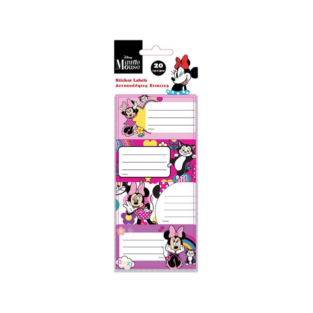 ΕΤΙΚΕΤΕΣ 0564558 MINNIE  20τεμ (5 ΣΧΕΔΙΑ)
