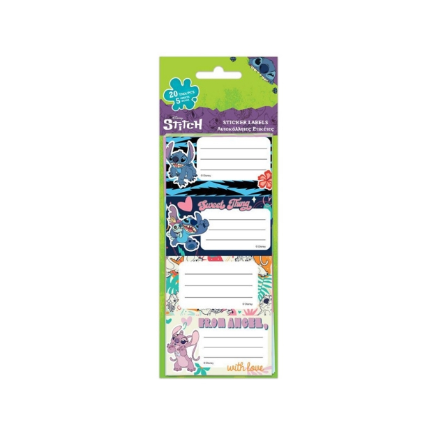 ΕΤΙΚΕΤΕΣ 0564614 LILO & STITCH 20τεμ (5 ΣΧΕΔΙΑ)