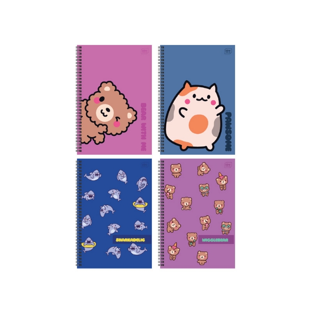ΤΕΤΡΑΔΙΑ ΣΠΙΡΑΛ INTERDRUK CUTE KAWAII 17Χ25/4Θ  240σ