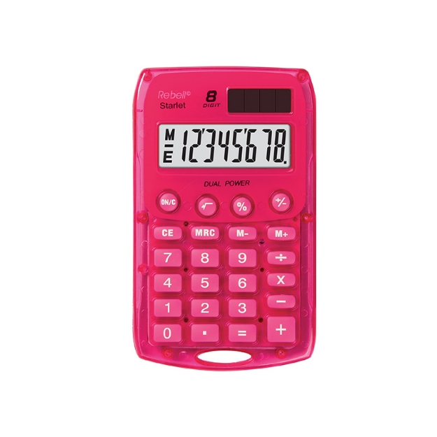 ΑΡΙΘΜΟΜΗΧΑΝΗ REBELL POCKET STARLET PINK (8 ΨΗΦΙΩΝ)