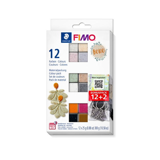 ΣΕΤ STAEDTLER FIMO-EFFECT 8013C12-5P BOHO 12 ΧΡΩΜ.