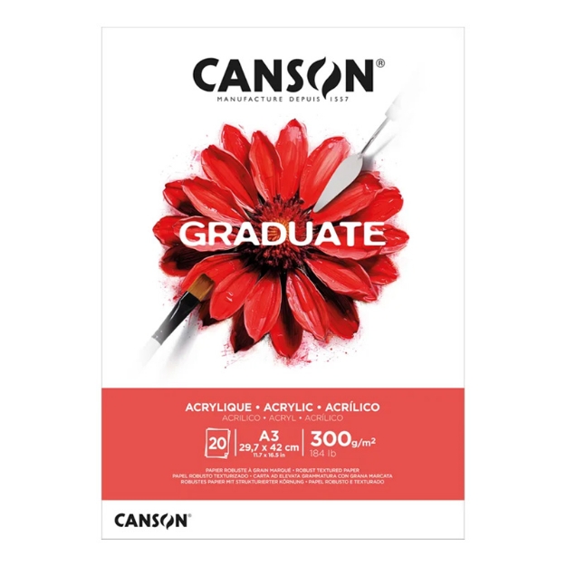 ΜΠΛΟΚ CANSON GRADUATE ACRYLIC Α3 300gr 20φ