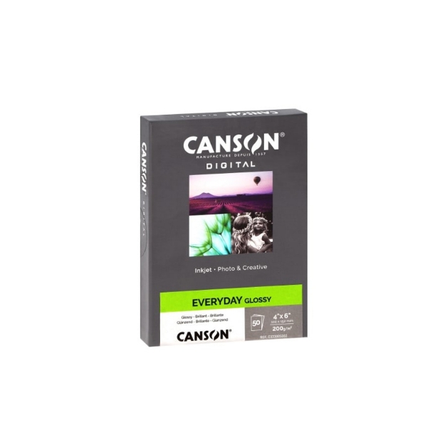 ΧΑΡΤΙ CANSON EVERYDAY GLOSSY 200gr 10X15 50φ.