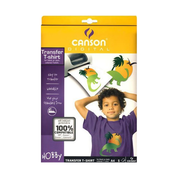 ΧΑΡΤΙ CANSON T-SHIRT 140gr BLACK A4 21 x 29,7-5φ