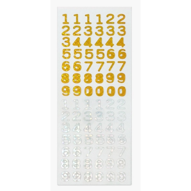 ΑΥΤΟΚΟΛΛΗΤΑ STICKERS  703 NUMB.GOLD : SILVER 31X11cm