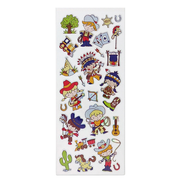 ΑΥΤΟΚΟΛΛΗΤΑ STICKERS  836 COWBOYS & INDIANS 31X11cm