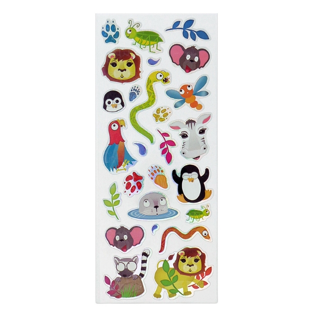 ΑΥΤΟΚΟΛΛΗΤΑ STICKERS  932 JUNGLE FRIENDS 31X11cm