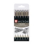 ΜΑΡΚΑΔΟΡΟΙ SAKURA PIGMA MICRON ΣΕΤ 6 ΜΑΥΡΟ FINELINERS