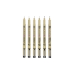 ΜΑΡΚΑΔΟΡΟΙ SAKURA PIGMA MICRON ΣΕΤ 6 ΜΑΥΡΟ FINELINERS