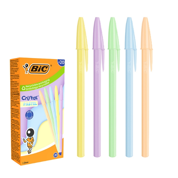 ΣΤΥΛΟ BIC CRISTAL PASTEL COLORS 1,0mm