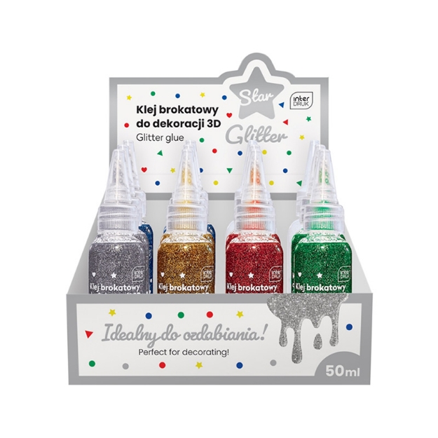 ΚΟΛΛΑ INTERDRUK 337108 STAR GLITTER GLUE 3D 50ml