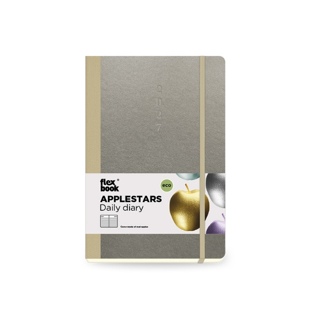 DIARY 800408 APPLESTARS SILVER ΗΜΕΡΗΣΙΟ 14x20cm