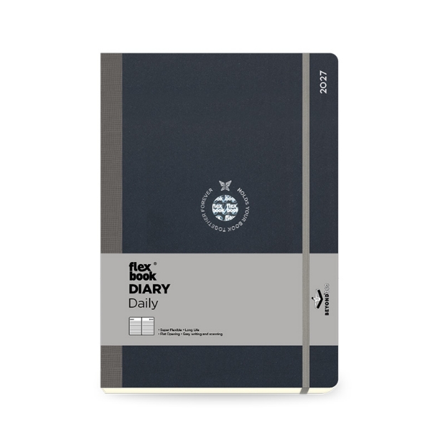 DIARY 894162 FLEX GLOBAL BLACK-GREY ΗΜΕΡΗΣΙΟ 17x24cm