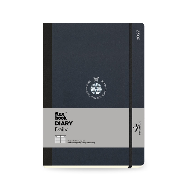 DIARY 894179 FLEX GLOBAL BLACK-BLACK ΗΜΕΡΗΣΙΟ 17x24cm