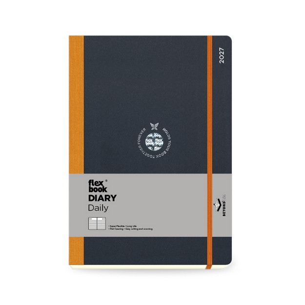 DIARY 894193 FLEX GLOBAL BLACK-GREY ΗΜΕΡΗΣΙΟ 17x24cm