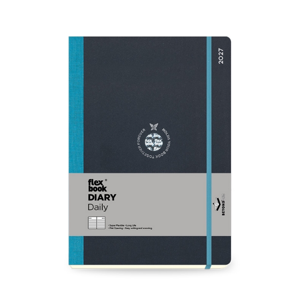DIARY 894209 FLEX GLOBAL BLACK-TURQUOISE ΗΜΕΡΗΣΙΟ 17x24cm
