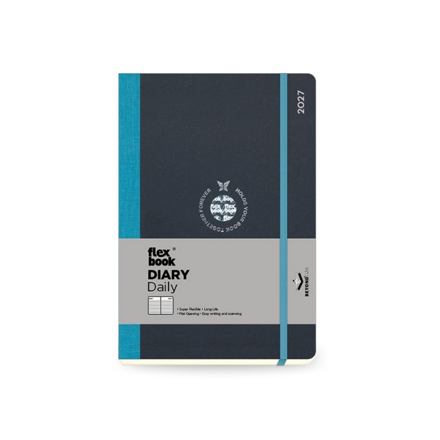 DIARY 894254 FLEX GLOBAL BLACK-TURQUOISE ΗΜΕΡΗΣΙΟ 14x20cm