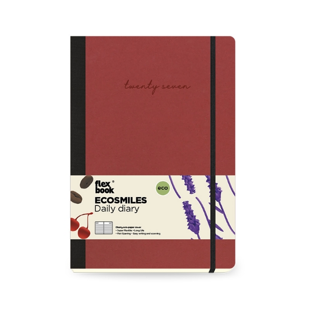 DIARY 895824 ECOSMILES 4100 CHERRY ΗΜΕΡΗΣΙΟ 17x24cm
