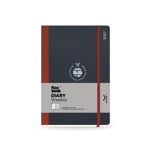 DIARY 896555 FLEX GLOBAL BLACK-RED ΕΒΔΟΜΑΔΙΑΙΟ 14x20cm